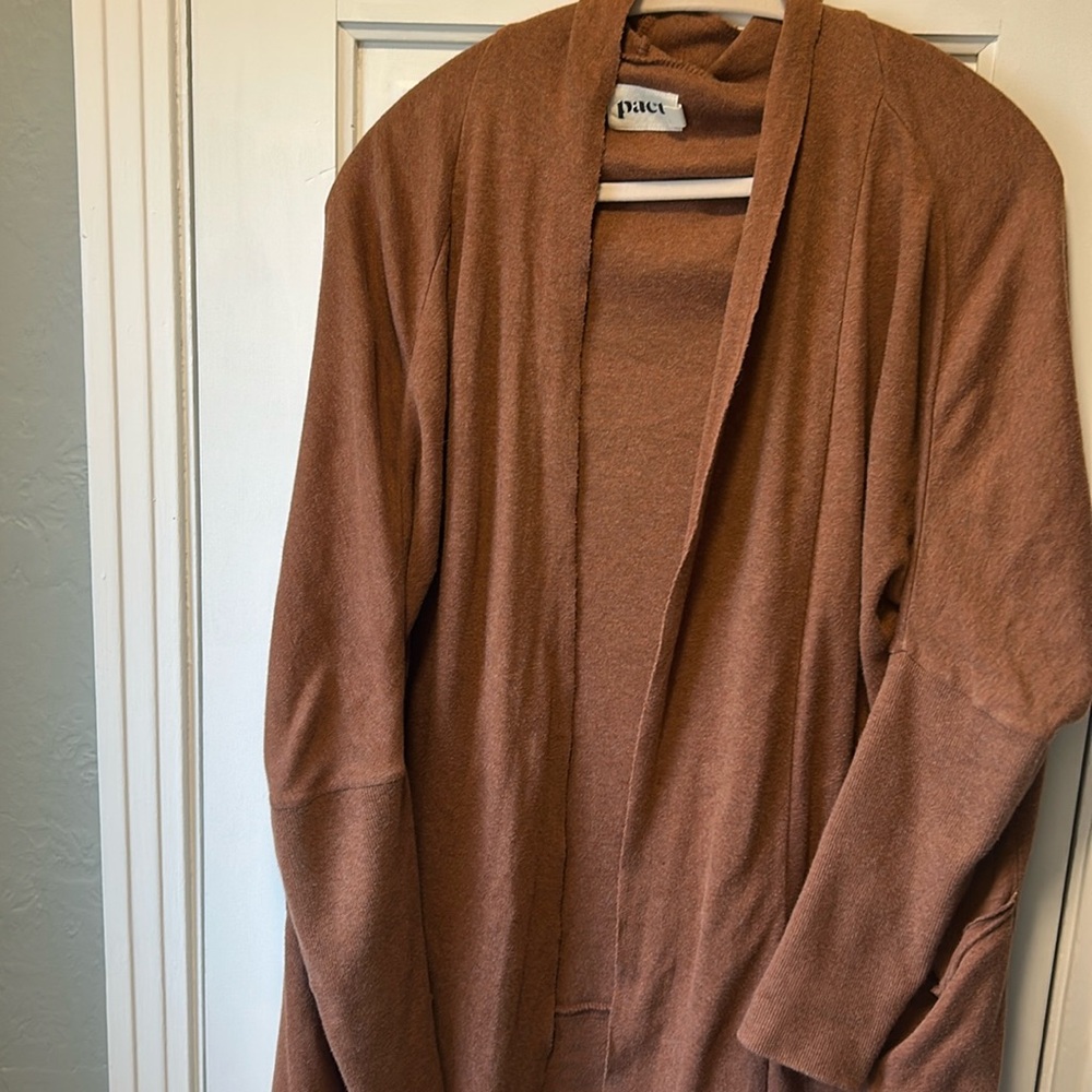 Pact airplane cardigan sweater size Small Medium